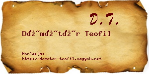 Dömötör Teofil névjegykártya